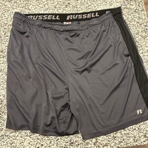 Russell Athletic Men's Charcoal and Black Shorts